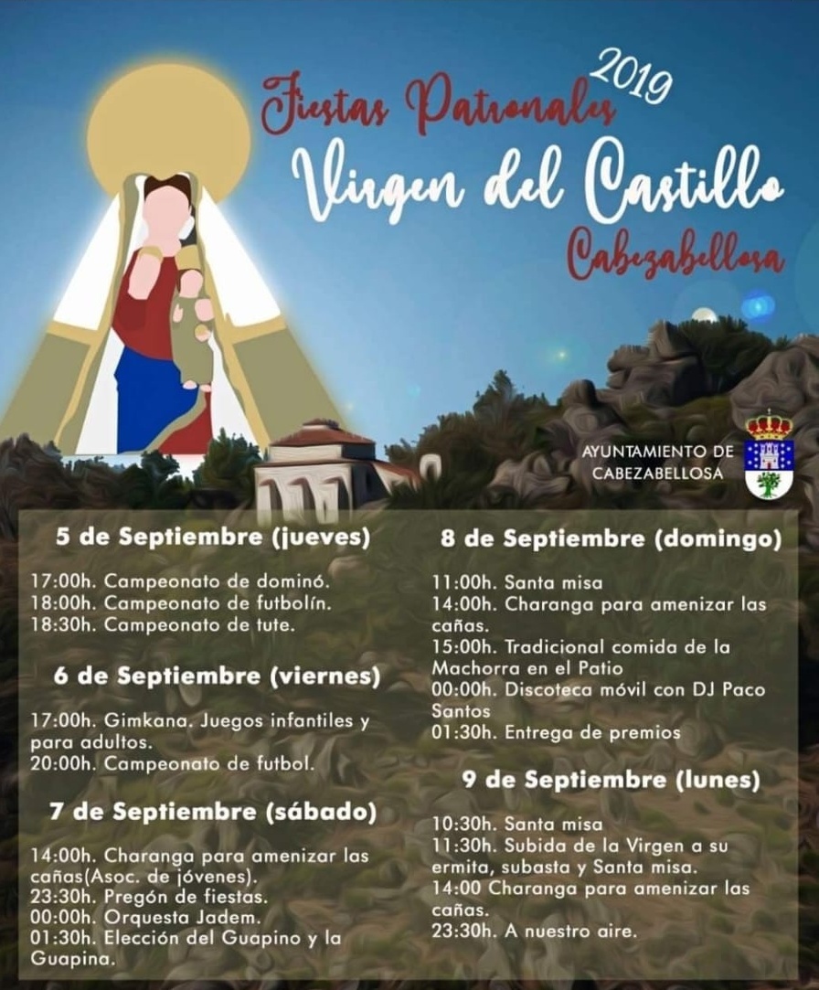 Fiestas patronales en honor a la Virgen del Castillo 2019 Cabezabellosa